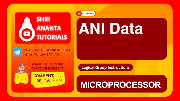 ANI Data I Logical Group Instructions in 8085 #electronicsengineering #8085programming #8085