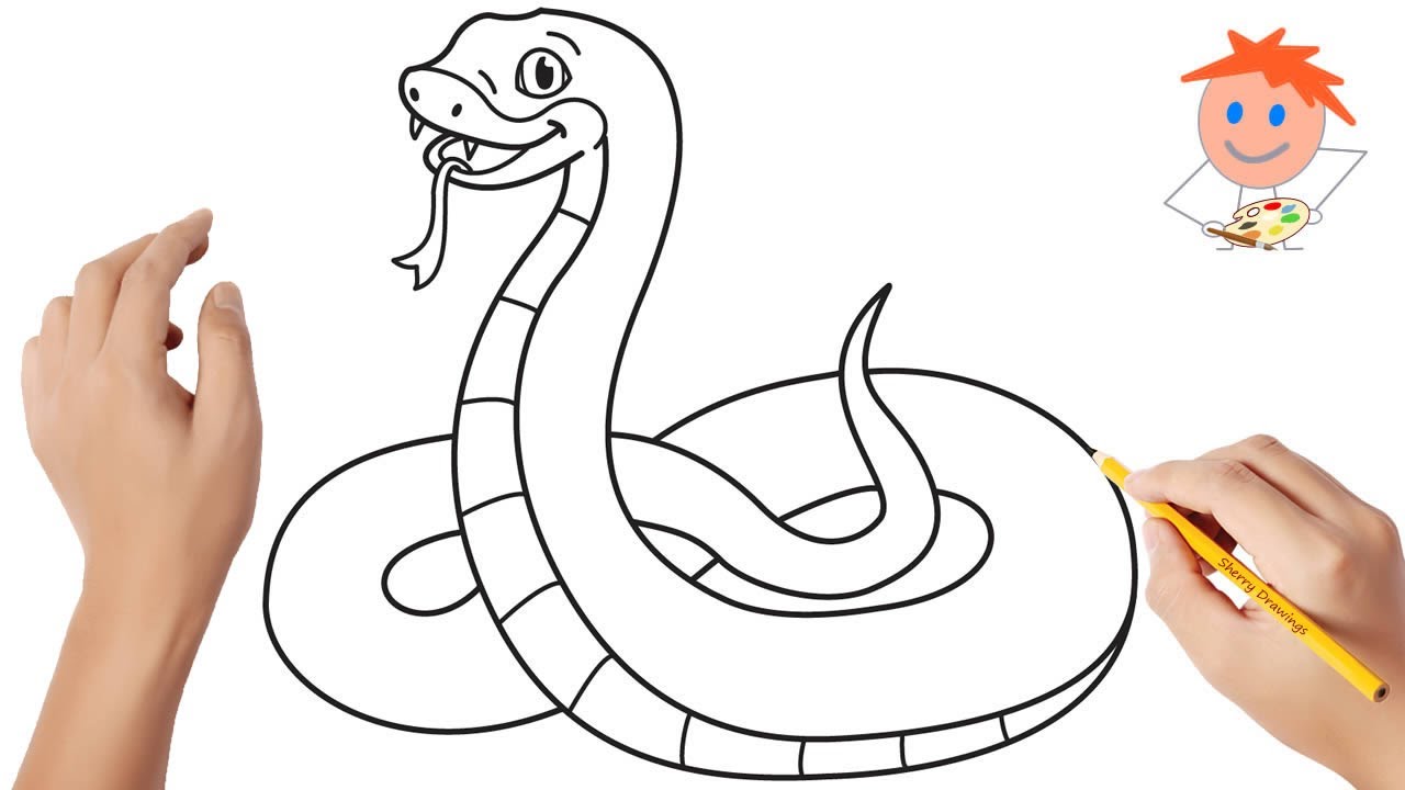 How To Draw Anaconda Python Snake Easy Animals Drawin - vrogue.co