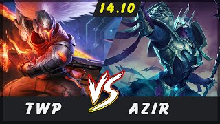 TheWanderingPro  Yasuo vs Azir MID Patch 14.10  Yasuo Gameplay