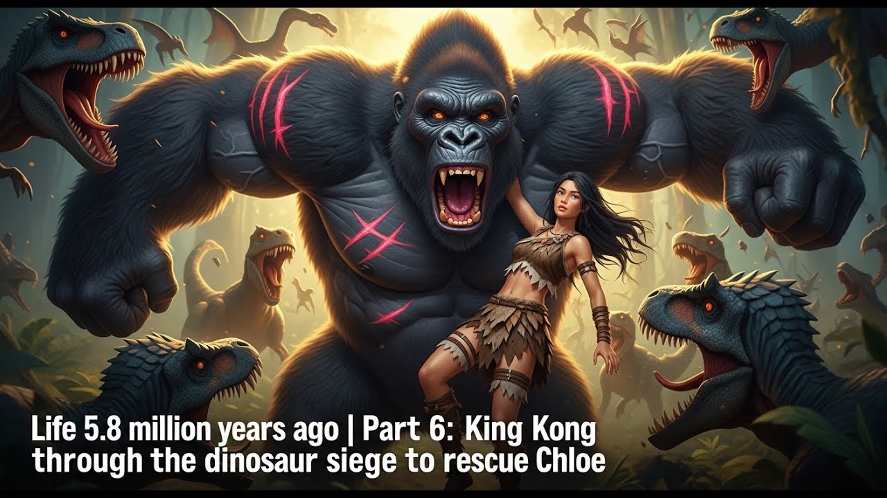 Life 5.8 million years ago | Part 6: King Kong breaks through the dinosaur siege to rescue Chloe