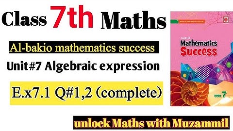 e.x#7.1 albakio mathematics success class 7