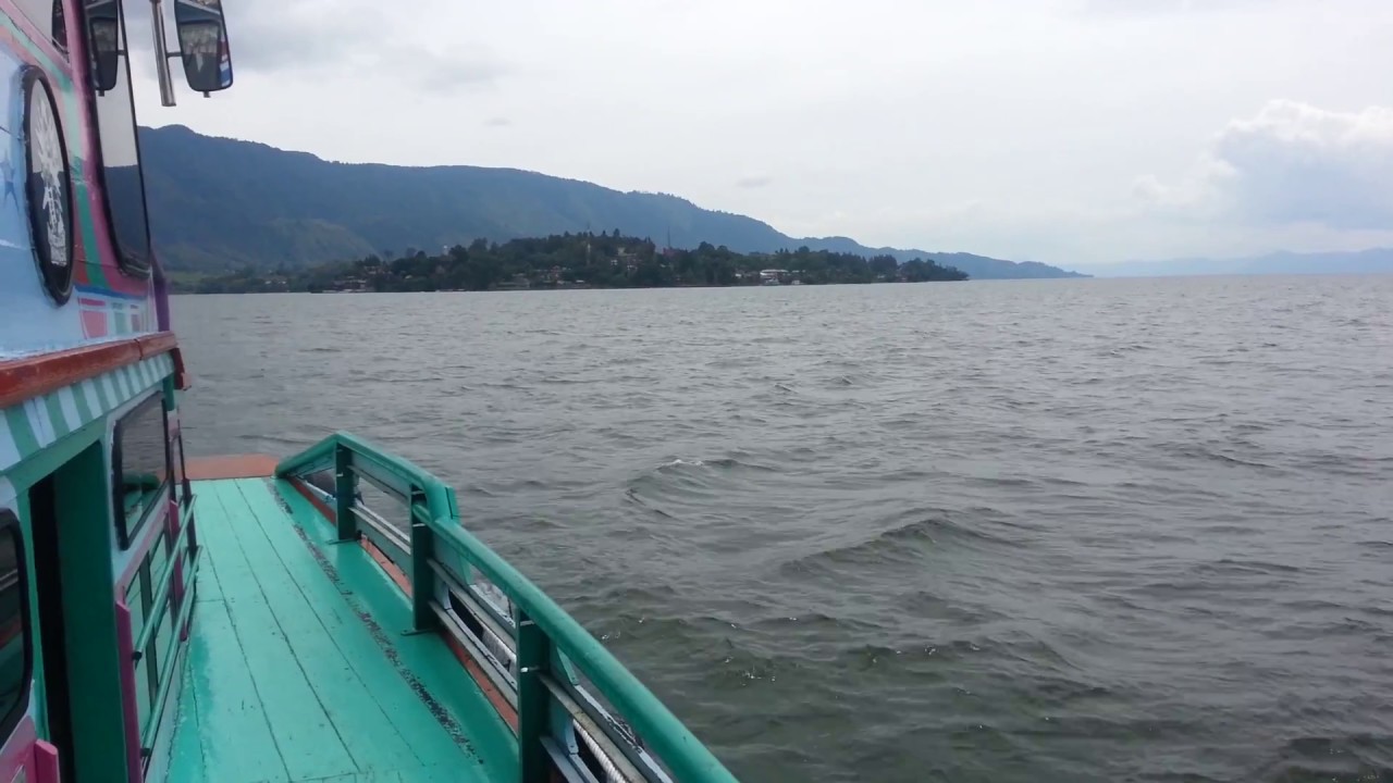 Ferry to Tuktuk on Samosir Island on Lake Toba, Sumatra, Indonesia