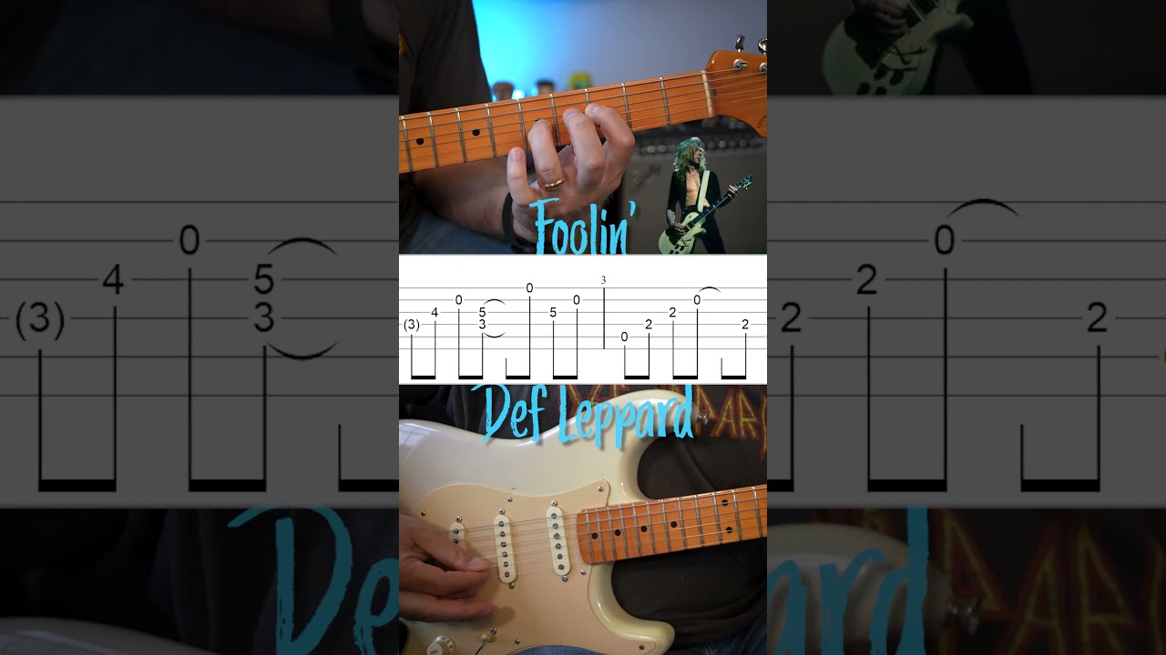 Foolin' Guitar Riff by Def Leppard w/TABS 