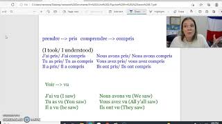 Frn 2 Lecon 7: Irregular passe compose