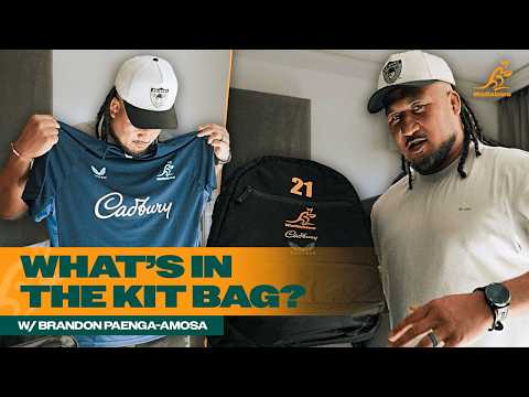 Wallabies Kit Bag Unboxing With Brandon Paenga-Amosa! | Wallabies