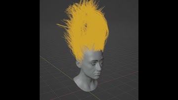 Geometry Nodes Hair Simulation Test