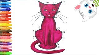 Как нарисовать точка в точку кошка с MiMi | Раскраски детей HD | Рисование и окраска Как нарисовать точка в точку кошка с MiMi | Раскраски детей HD | Рисование и окраска