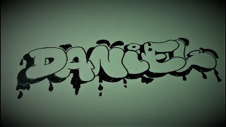 how to draw graffiti name DANIEL
