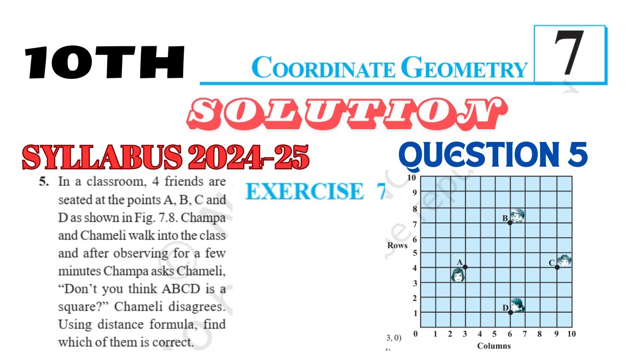Exercise 7.1 Q.5 Class 10 Maths NCERT Chapter 7 | Coordinate Geometry ...