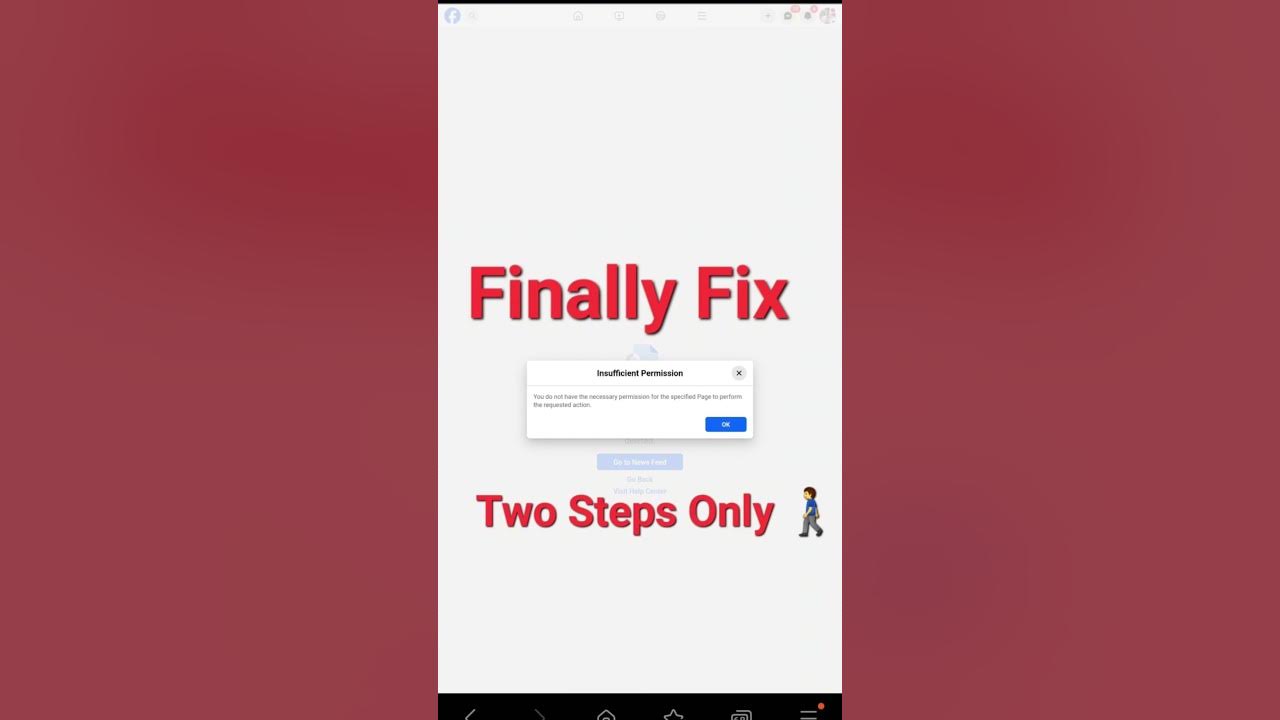 Insufficient permission facebook 2023 how fix facebook 