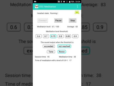 EEG Meditation free app for Android for NeuroSky MindWave Mobile headset