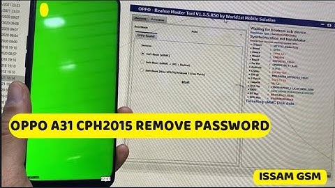 OPPO A31 CPH2015 MTK REMOVE PASSWORD FORMAT RESET With Oppo-Realme Master Tool