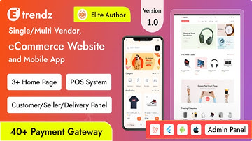 eTrendz eCommerce with Single Multi Vendor POS System and Customer Mobile App