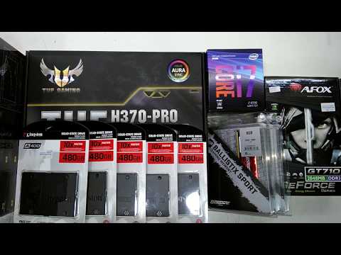 intel Core i7 8700 ASUS H370-PRO TUF GAMING Kingston A400 480GB SSD X 5 units AFOX GT710 build 2018