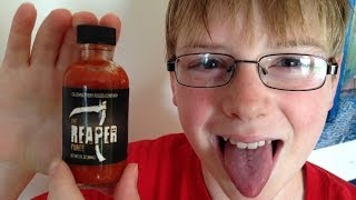 Crude brother nick takes on two really hot sauces. the reaper puree is
made of pure carolina - hottest pepper in world. approx 1.5 million to
...