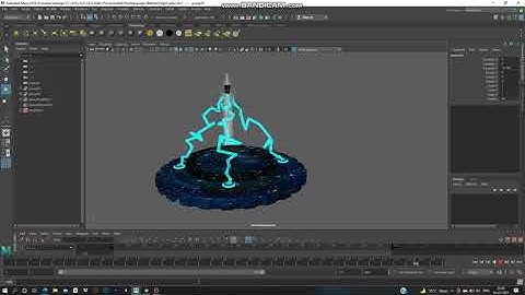 Lightning animation with moving table or turntable in maya 3d software