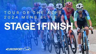 HUGE SPRINT! 😮‍💨 | Tour of the Alps Stage 1 Race Finish | Eurosport Cycling