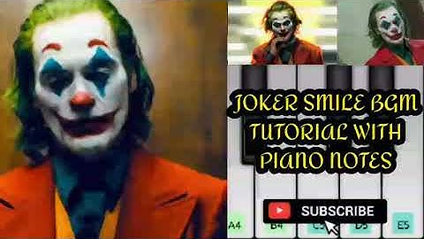 Joker smile bgm | easy piano tutorial | piano notes