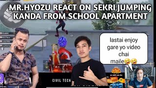Mr.hyozu react on CR7 horaa Sekri jumping kanda| pubgmobilenepal