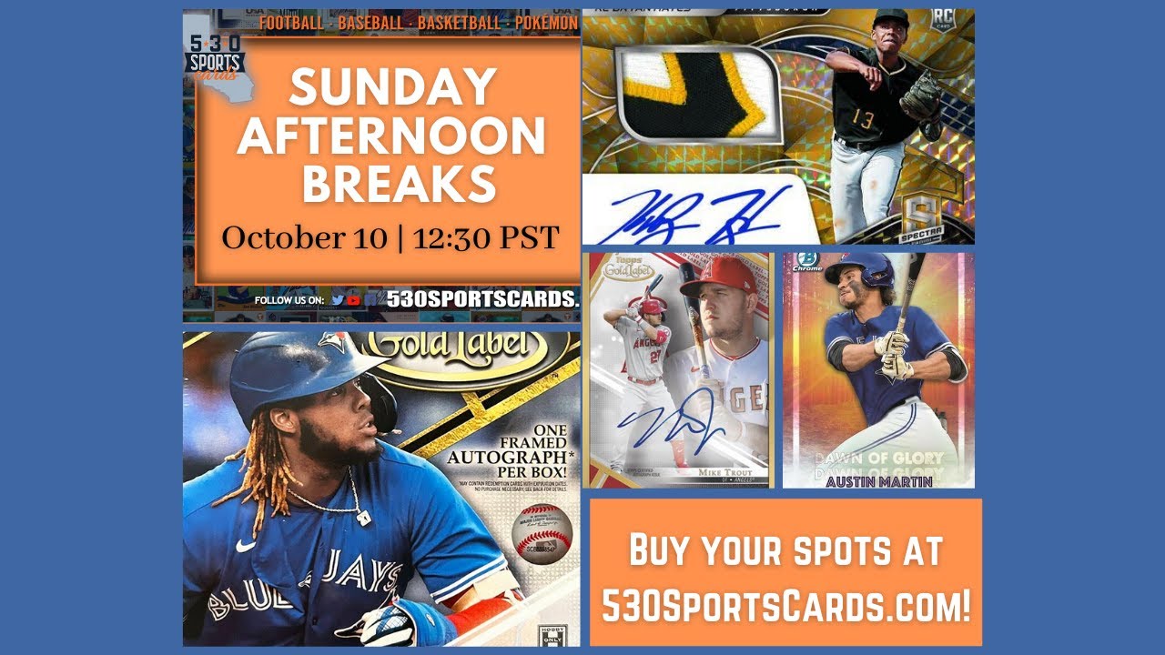 530 Sports Cards Live Stream October 10, 2021 YouTube