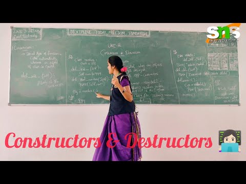 Constructors and Destructors | OOPS with Python Programming | SNS INSTITUTIONS 