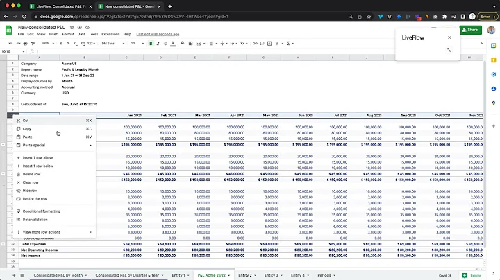 How To Create a Live Consolidated P&L by Month, Quarter & Year - Step-By-Step Tutorial - DayDayNews