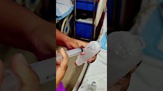 Injection Pulling And Mix Ns Saline 😱💉 #hospital #injection #trendingshorts