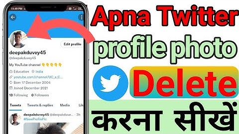 X Ka Profile Photo Delete Kaise Kare | How To Remove X Profile Picture - Twitter