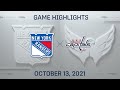 NHL Highlights | Rangers vs. Capitals - Oct. 13, 2021