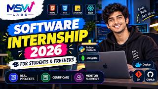 Software Engineering Internship 2026 | Learn, Build Real Projects & Get Certified | MSW Labs