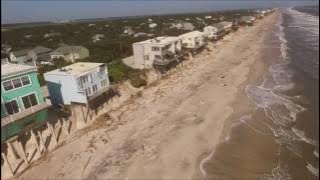 Drone Video Shows Extreme Erosion of Florida's Vilano Beach