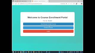 complete Course Enrollment System in PHP MySQL | Full Project Demonstration (With Login & Dashboard)