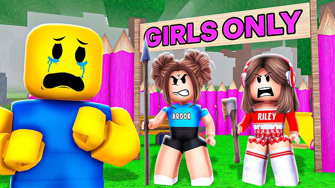 We Built A GIRLS ONLY BASE In 99 Nights In The Forest! (Roblox)