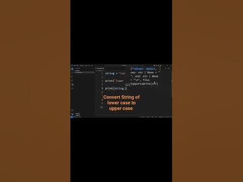 Convert the lower case string to upper case in python #shorts # ...