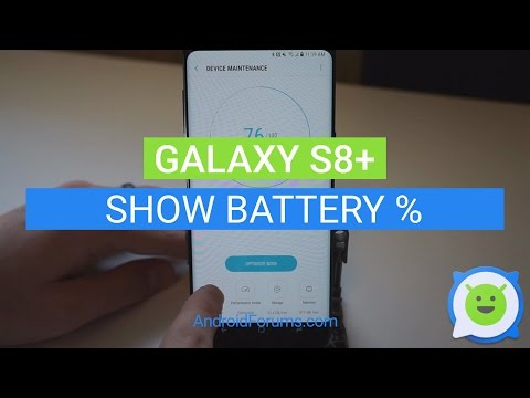 Galaxy S8 Plus: How to show battery percentage