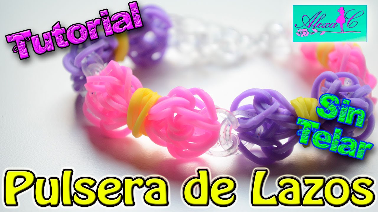 Como Hacer pulseras de Gomitas Tenza MUY FACIL Pulseras de Ligas  Manualidades Tutorial Pintura Facil 