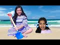 شفا و مغامرات ممتعة في البحر shfa play with grandma on the Beach !!
