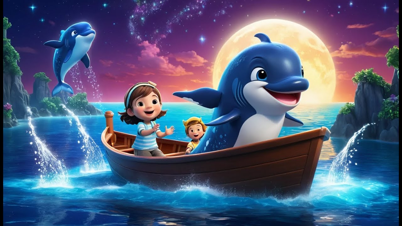 Whales Go Dancing Under the Moon! | Magical Whale Song for Kids | Toddler Ocean Adventure Rhyme