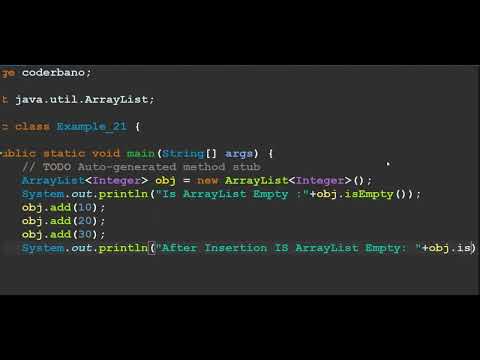Java ArrayList isEmpty() Method