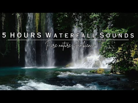 Amazing Waterfall in Nature 🌳💧 5 Hour Relaxing Video with Soothing Water Sounds