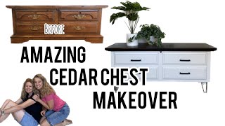 Stunning Lane Cedar Chest Makeover using Gel Stain and Chalk Paint