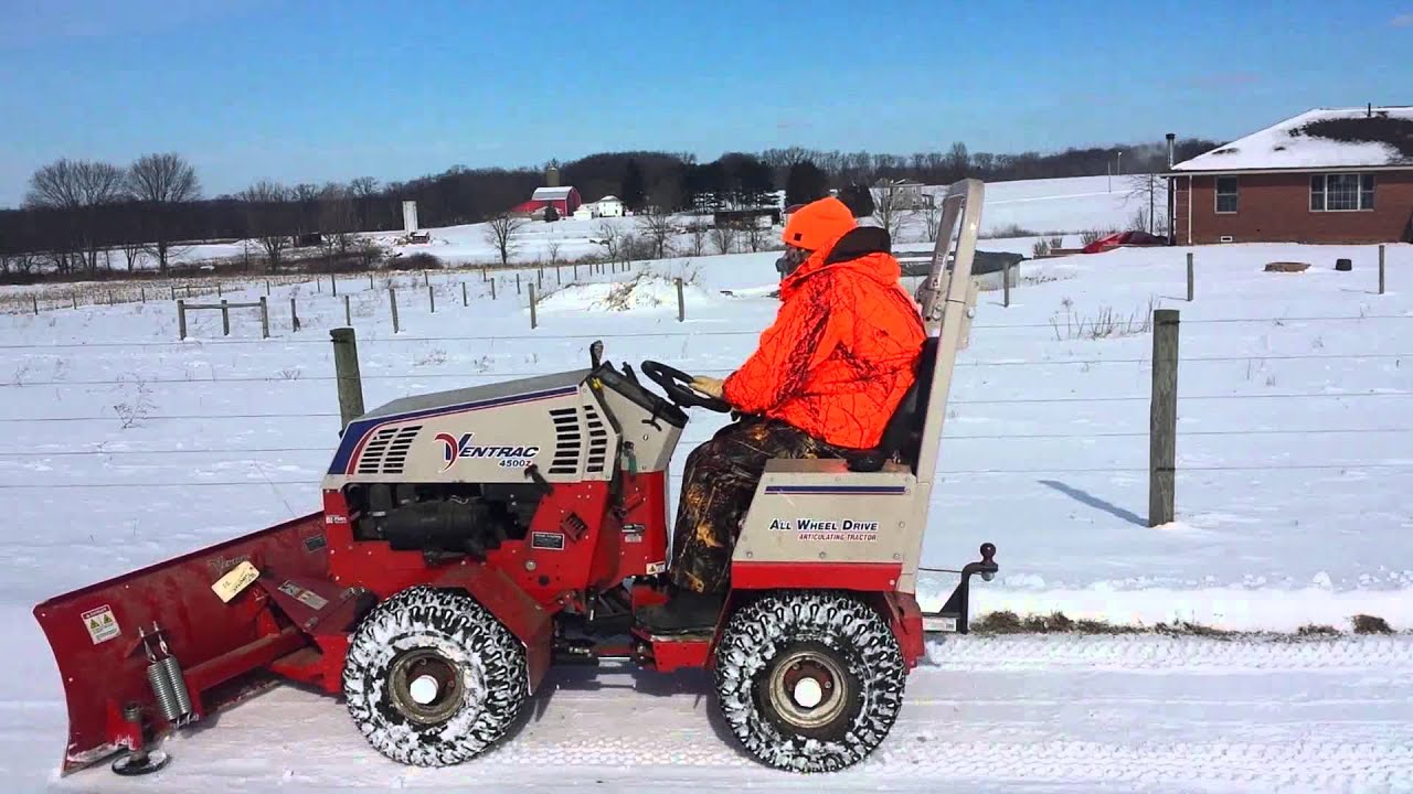 Ventrac snow plow part 2 YouTube