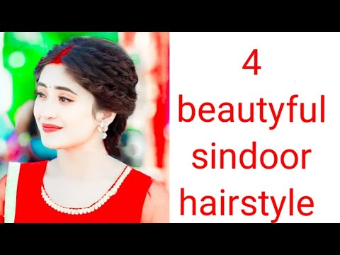 4 sindoor hairstyle in 2022 |Hairstyle for saree|Easy everyday ...