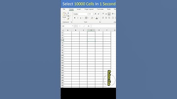 Select 10000 Cells in 1 Second in Excel #excel #msexcel #exceltips #exceltutorial #microsoftexcel