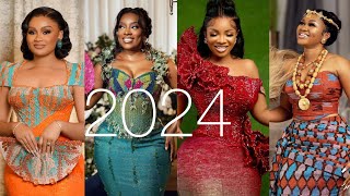Latest Ghanaian Traditional Kente Dress Styles 2024 | Trending Ghana Kente Dress Styles 2024 screenshot 1