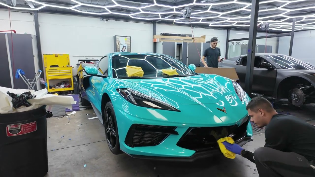 Corvette C8 Wraps, Coatings, Ppf , tint Customization Journey | Las Vegas’ Purple flare wraps