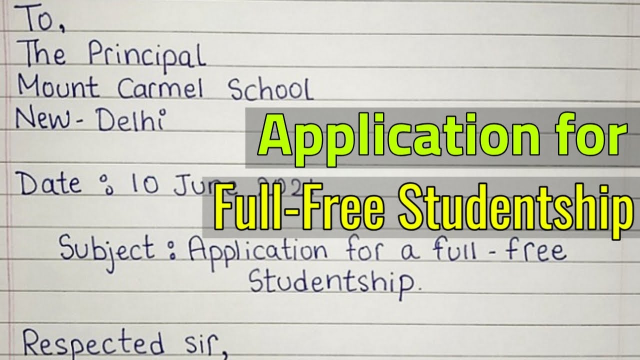 application letter for further studies to principal