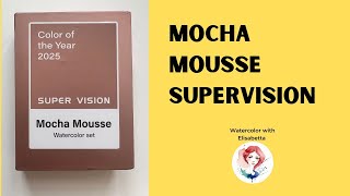 Pantone Color of the year 2025: watercolor Mocha Mousse by Supervision @WatercolorElisabetta