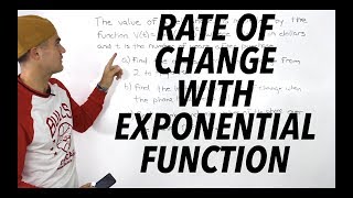 MHF4U (Unit 2, Test 1, Knowledge Section, Question 3) - Rate of Change with Exponential Function