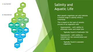Salinity - Introduction to Water Quality